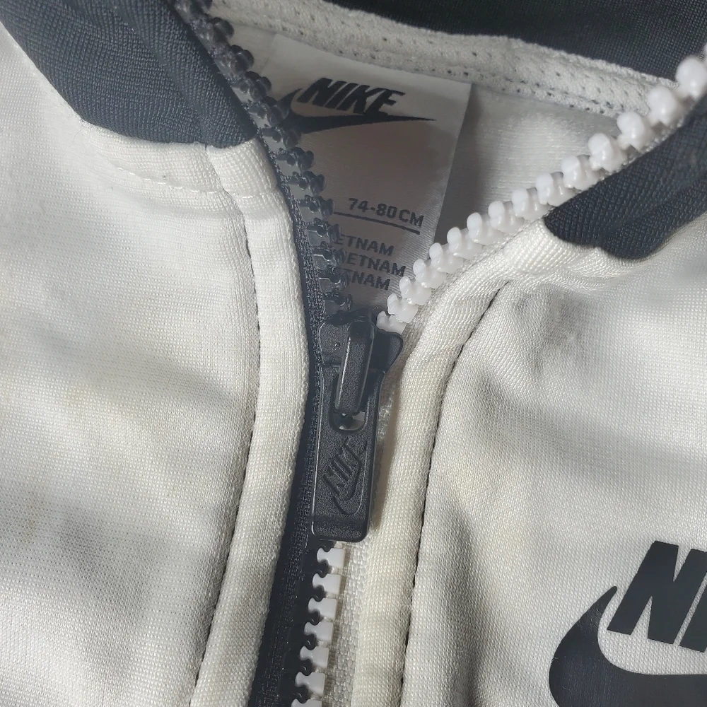 Nike Baby Track Jacket White & Black Size 12m